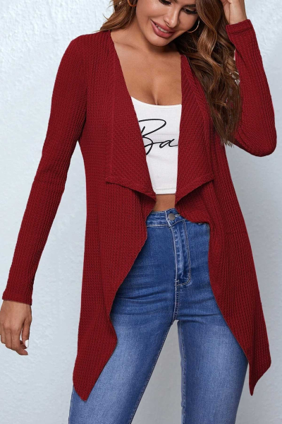 Shein cárdigan cascada tejido