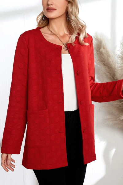 Emery Rose abrigo con doble bolsillo de lunares