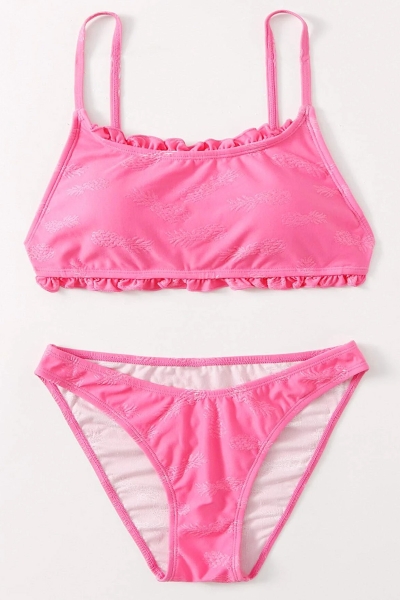 Shein bikini ribete rosado